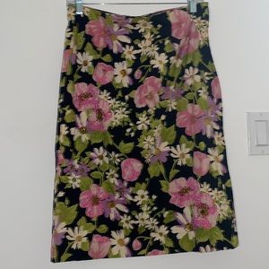 Vintage Dolce Apparel Beaded Floral Midi Skirt